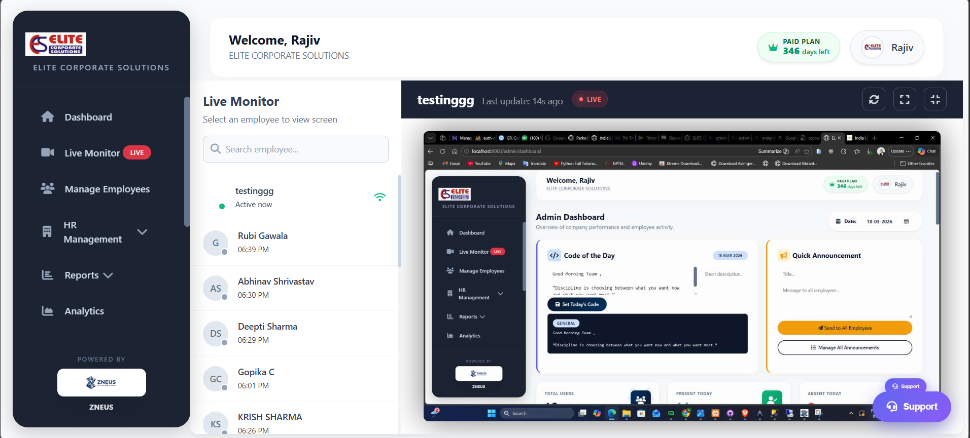 Live Monitor