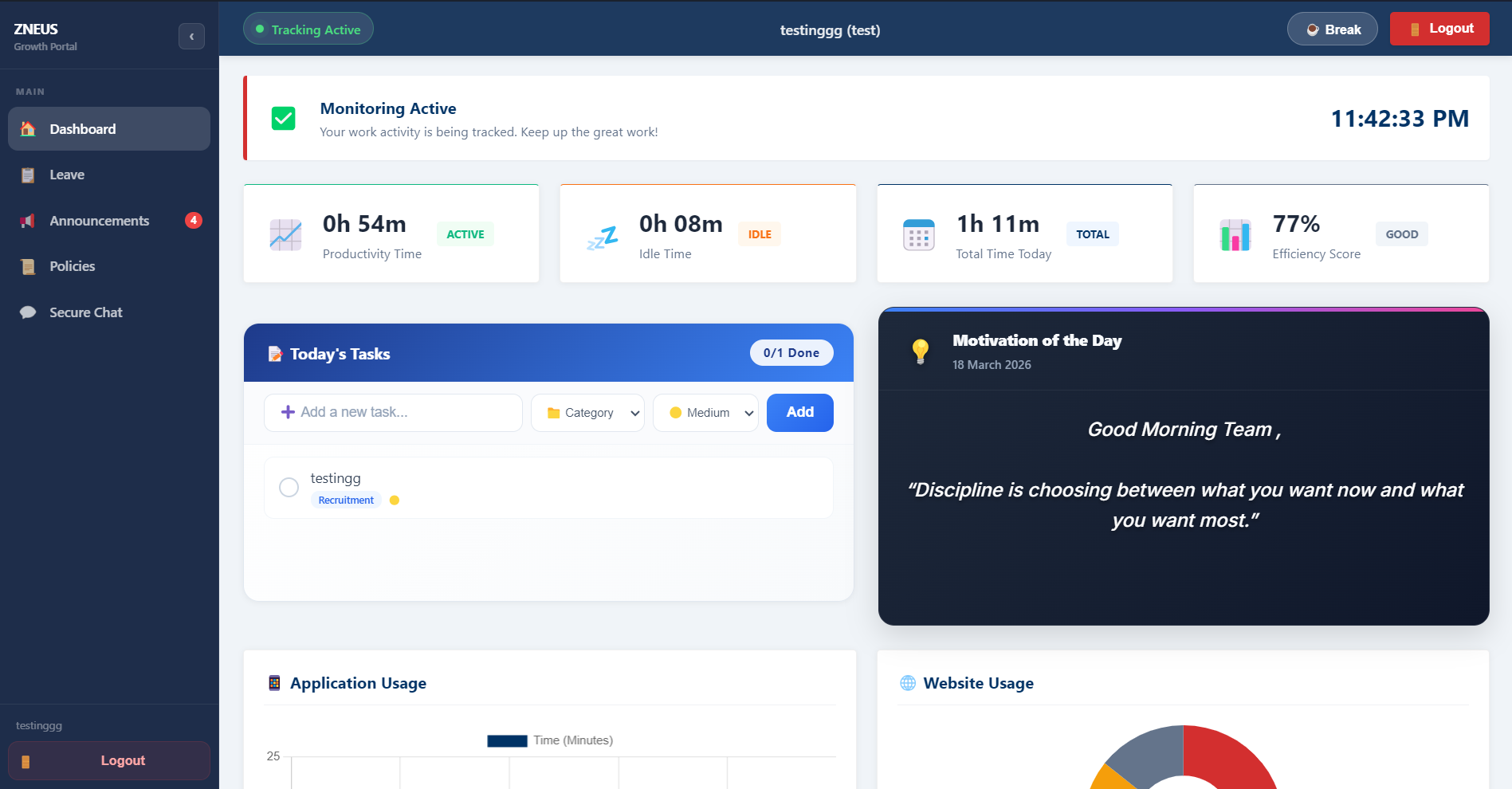 Software Dashboard