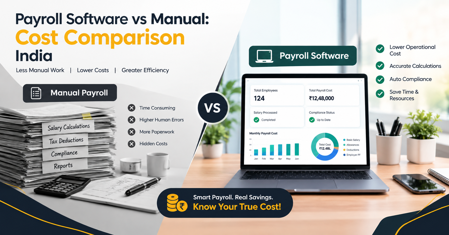 Payroll Software vs Manual: Cost Comparison India