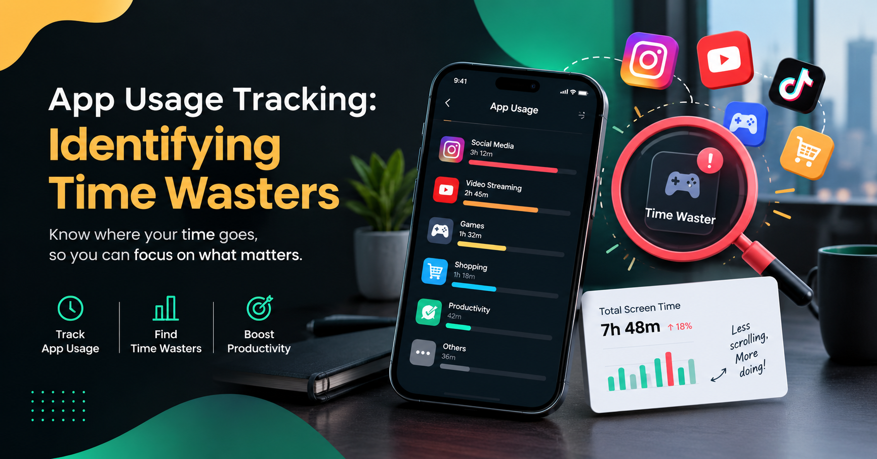 App Usage Tracking: Identifying Time Wasters